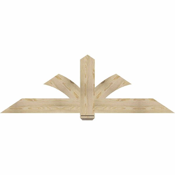 Ekena Millwork Redmond Rough Sawn Timber Gable Bracket, Douglas Fir, 72"W x 24"H x 2"D x 6"F, 8/12 Pitch GBW072X24X0206RED00RDF - main